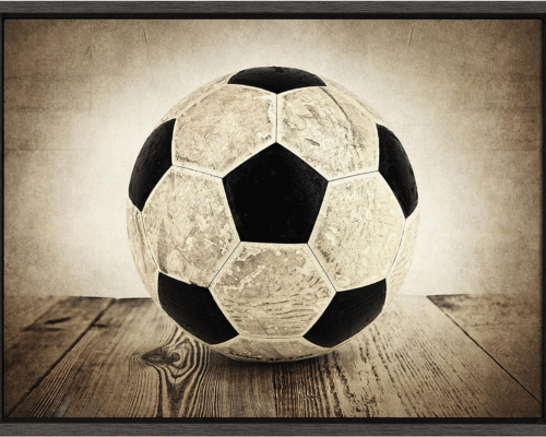 Canvas Framed Vintage Soccer Ball 