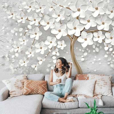 Tree Floral Wall Mural 