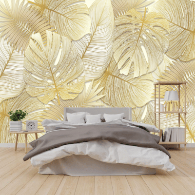 Hand-Painted Gold Wallpaper