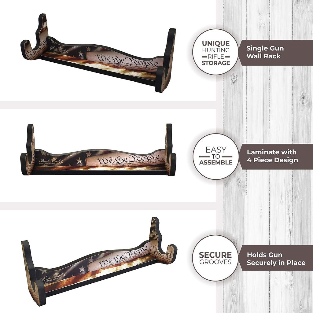 Rush Creek Creations Single Rifle Wall Display Rack L