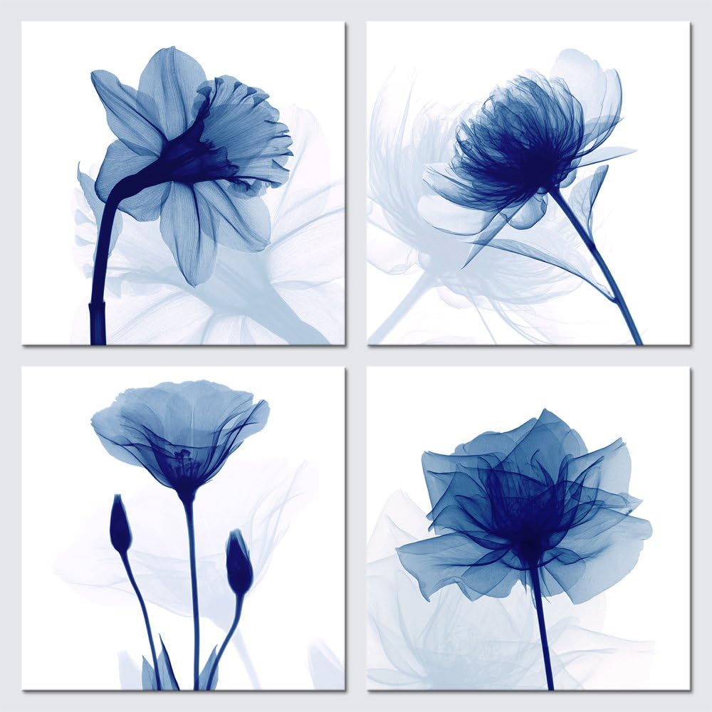 Pyradecor Flower Abstract Paintings Canvas Wall Art