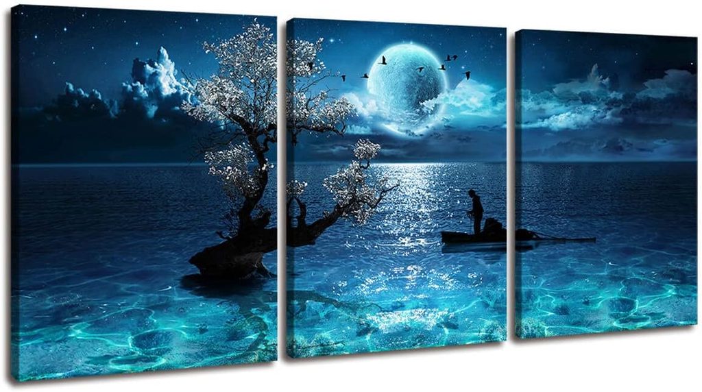 Artlongji Framed Landscape Artwork Canvas Print