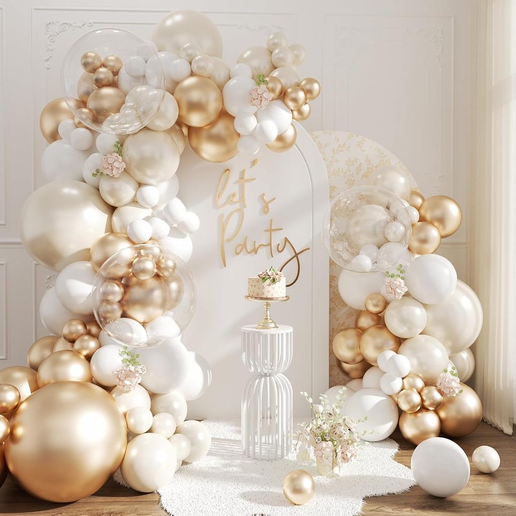 Champagne Confetti Balloon Garland Kit