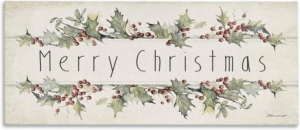Stupell Industries Merry Christmas Canvas Wall Art