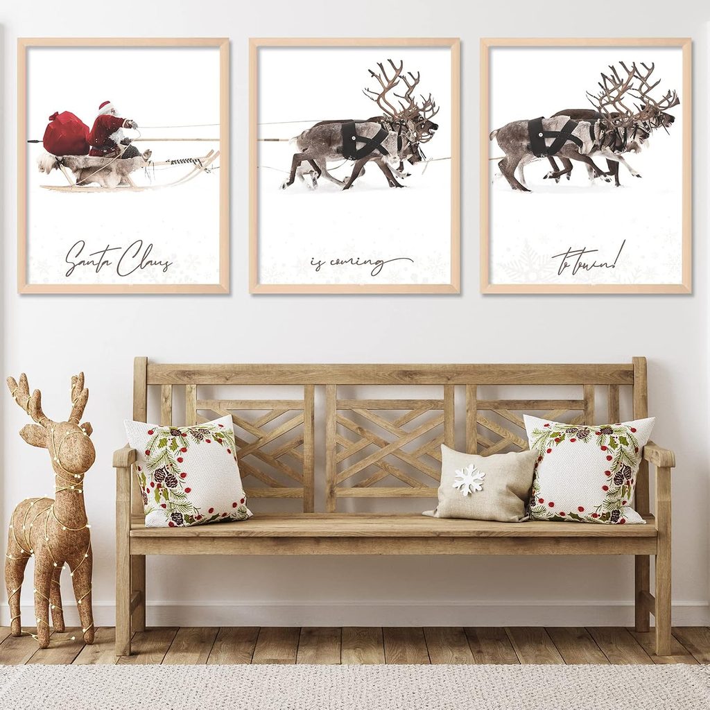 AnyDesign Christmas Wall Art Prints