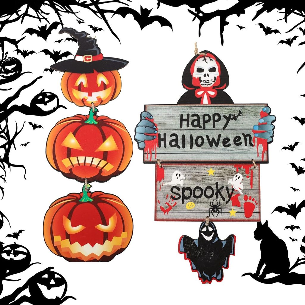 Pumpkin Skeleton Ghosts for Halloween Party