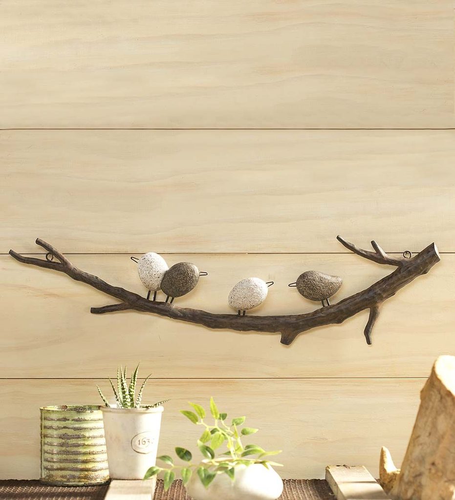 Decorative Stone on Branch For Wall
