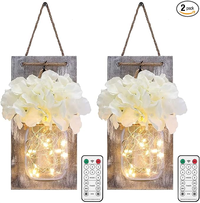 Rustic Farmhouse Wall Hanging Mason Jars