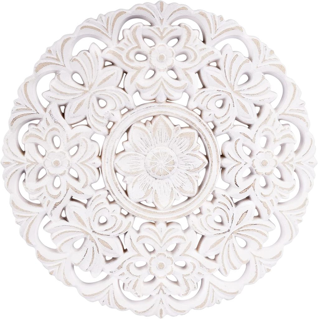 GHOOI Decorative Medallions Wooden Wall Panel
