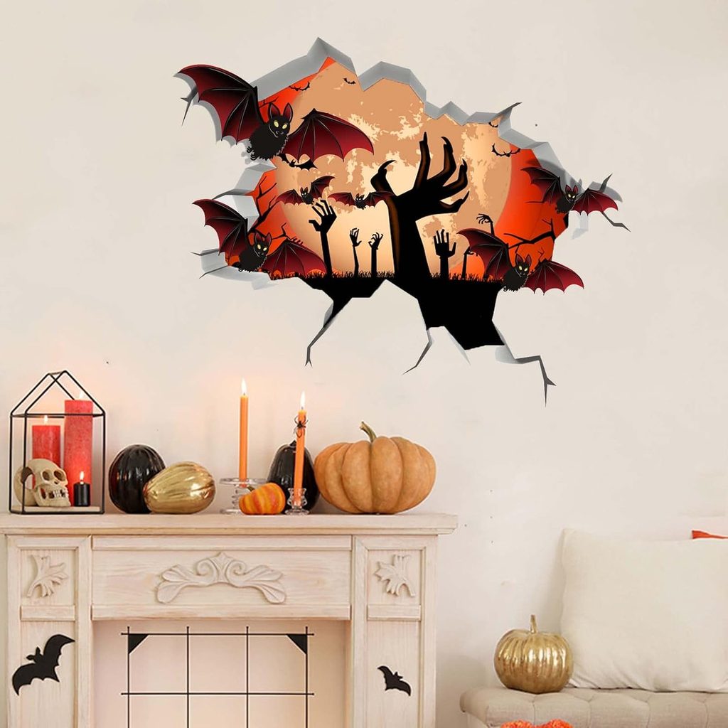 Ghost Halloween Removable 3D Wall Stickers