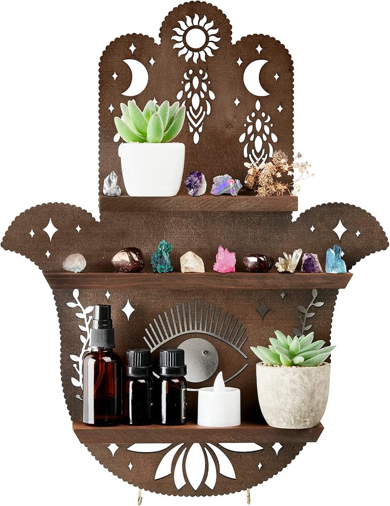 Lotuss7 Crystal Hand Shelf for Evil Eye Decor
