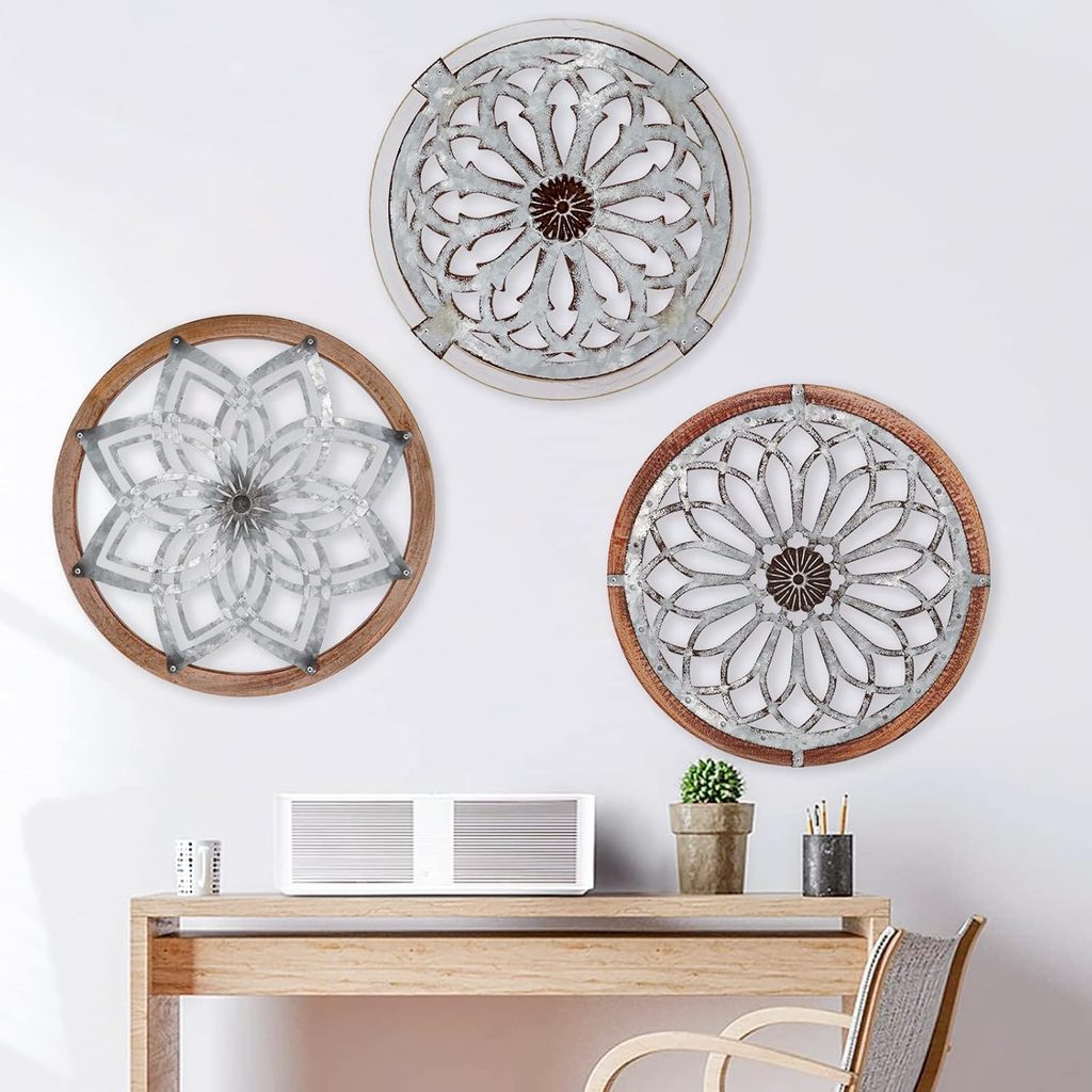 Hand-Made Heritage Metal Acrylic Medallion Decorative