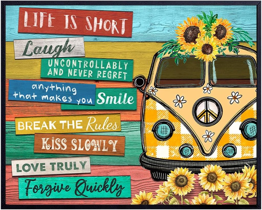 Inspirational Saying Positive 70's Wall Decor