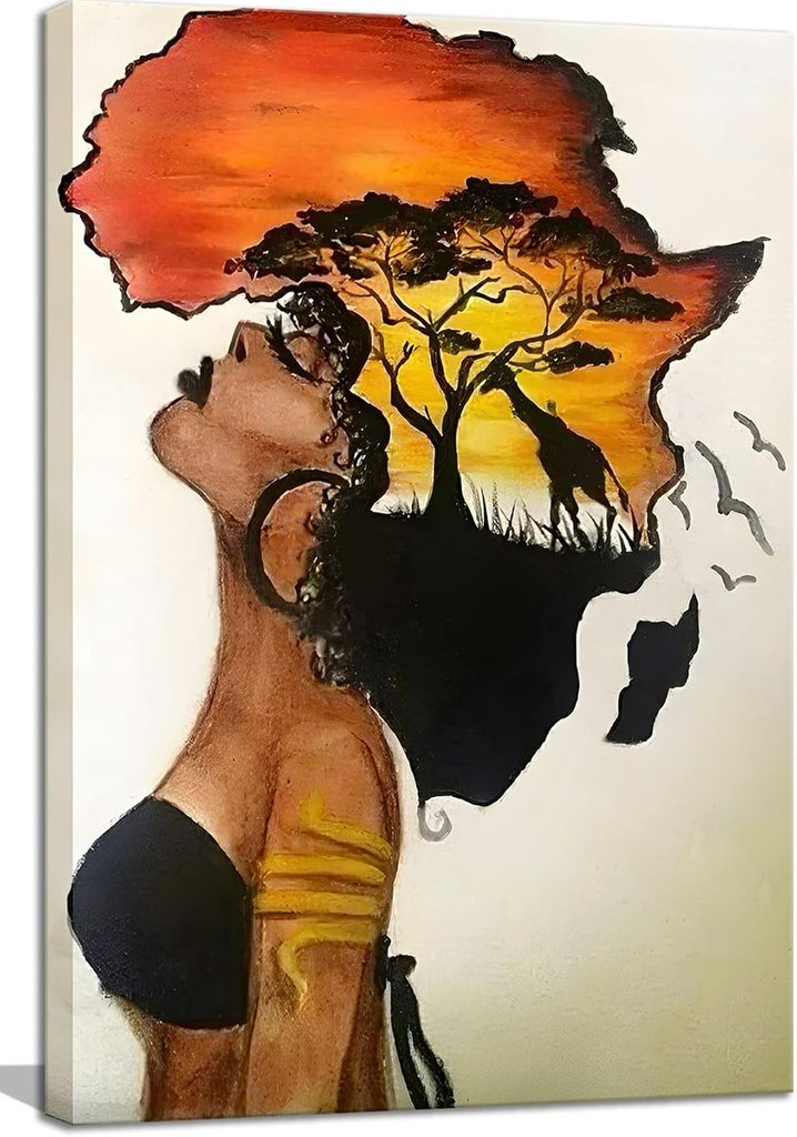 AKOTAC Framed African American Wall Art