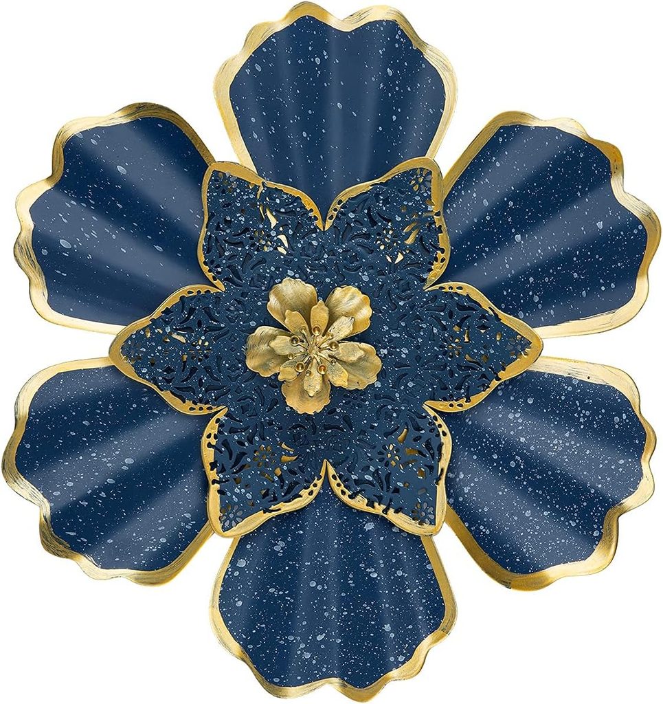 Linzhen Large Metal Flower Art Decor Wall Hanging