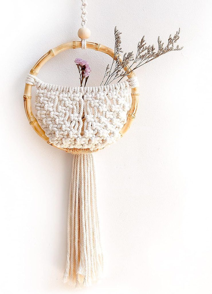 OCIOLI Macrame with Ring Bamboo Wall Decoration