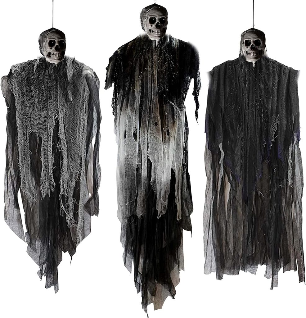 Hanging Skeleton Ghosts for Halloween Decorations