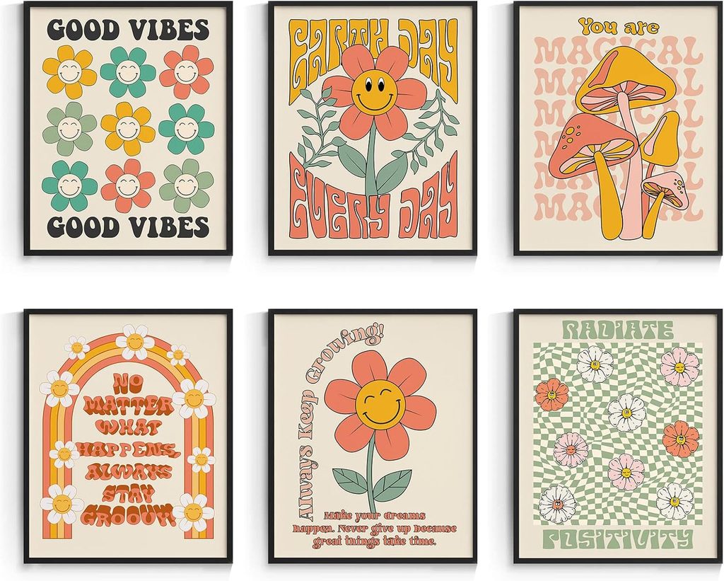 Habseligkeit Smile Preppy 70s Vintage Wall Poster