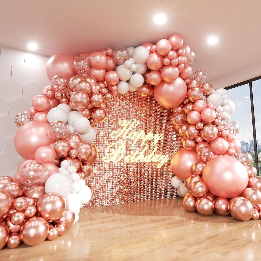 Giant Rose Gold Balloon Arch Kit
