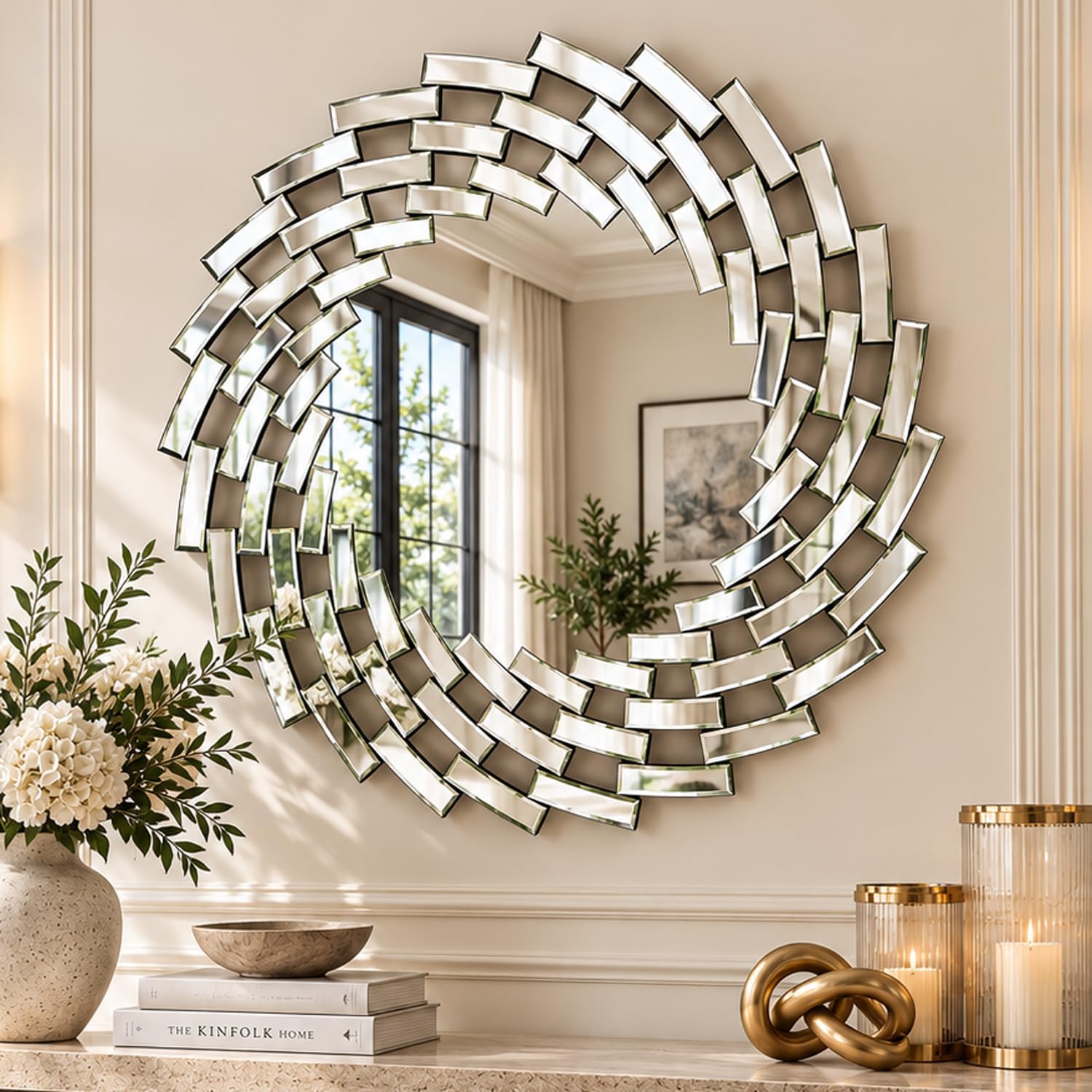SHYFOY Round Mirror Wall Decor