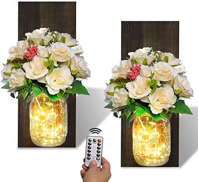 Mason Jar Flower Wall Decor
