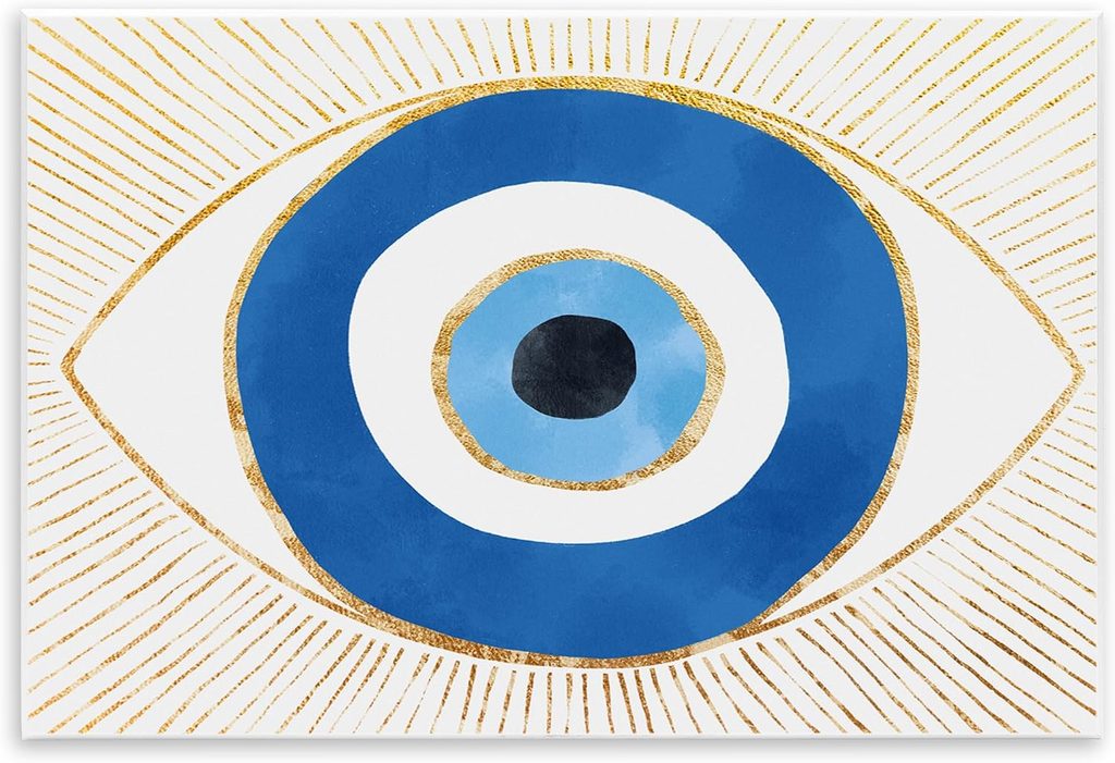 Stupell Industries Evil Eye Shape Wood Wall Art