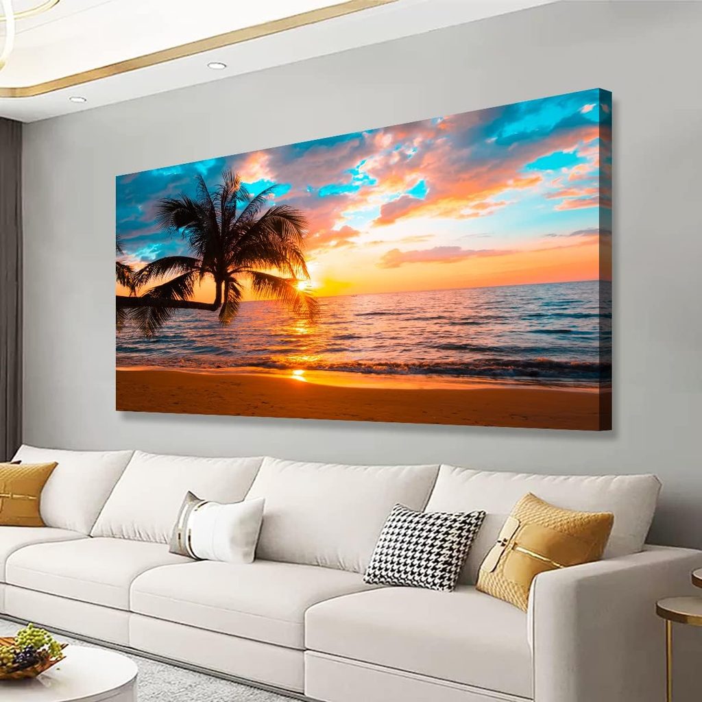 Beach Sunset Pictures Canvas Wall Art