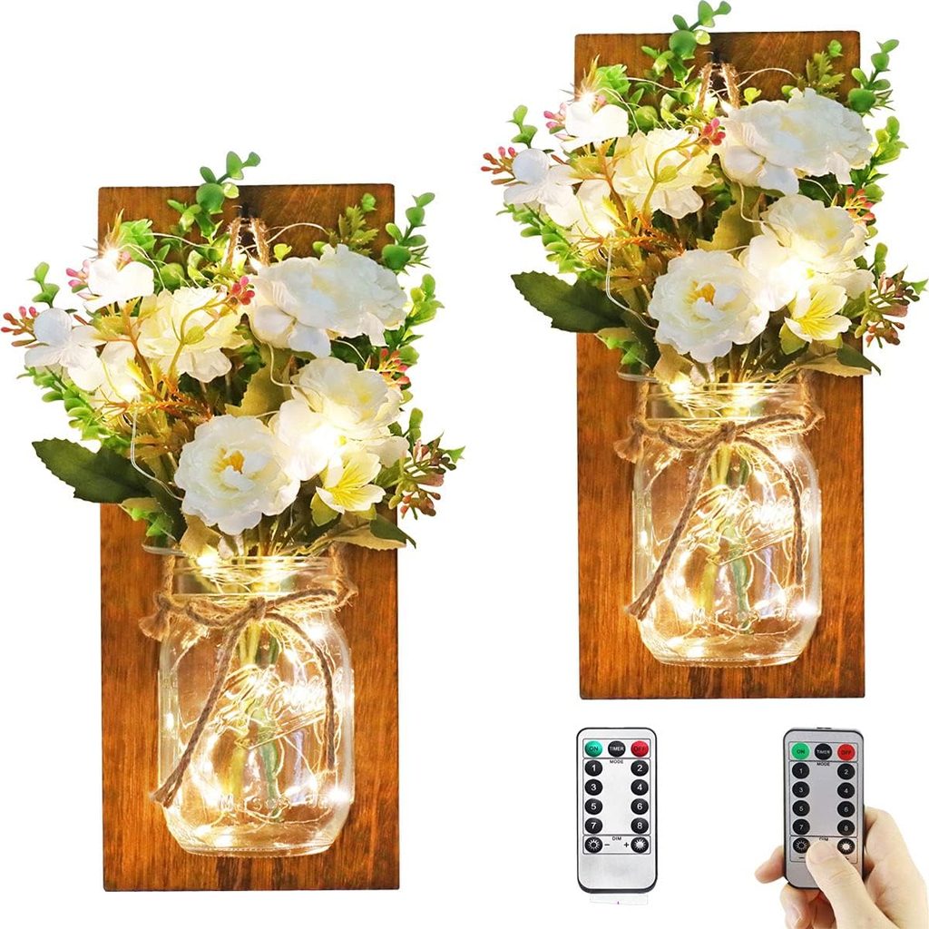 Wall Decorative Sconces with Mason Jar