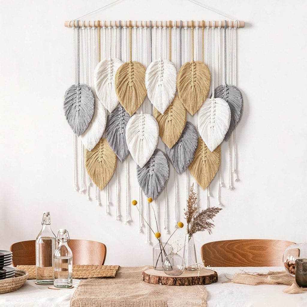 LOMOHOO Macrame Wall Hanging Leaves