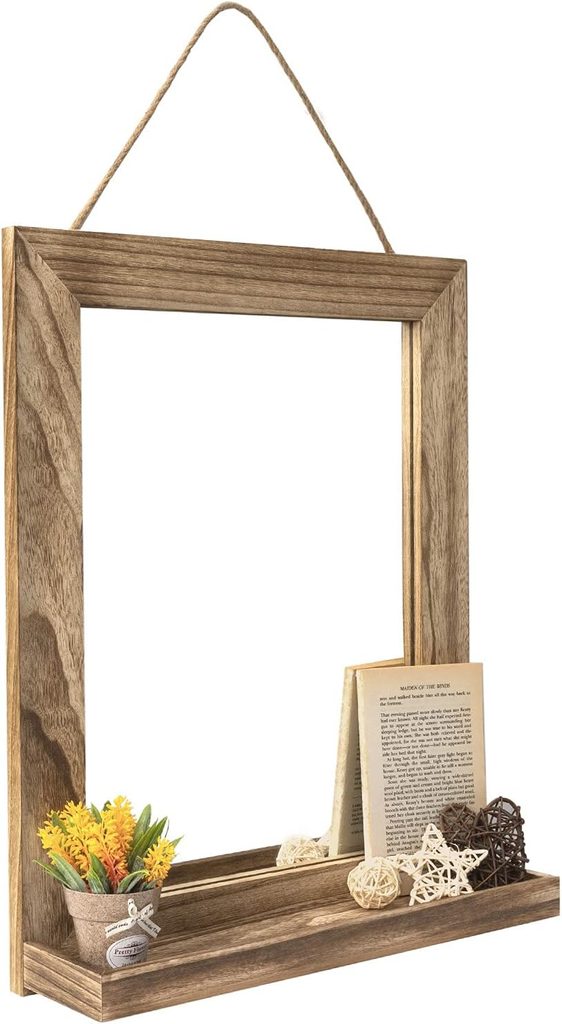 EMFOGO Farmhouse Antique Wall Mirror for Bathroom