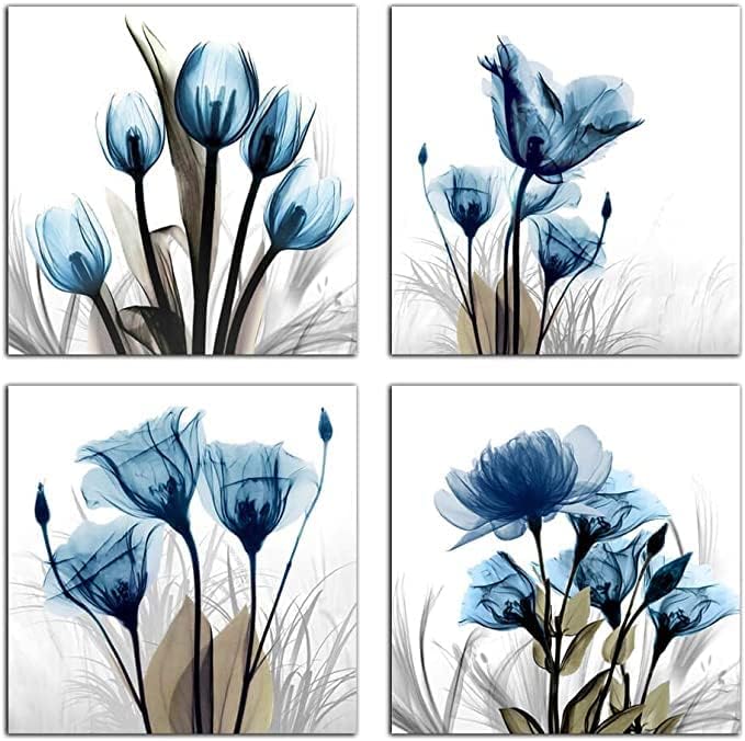 Wijotavic Flower Canvas Prints Wall Art Decor