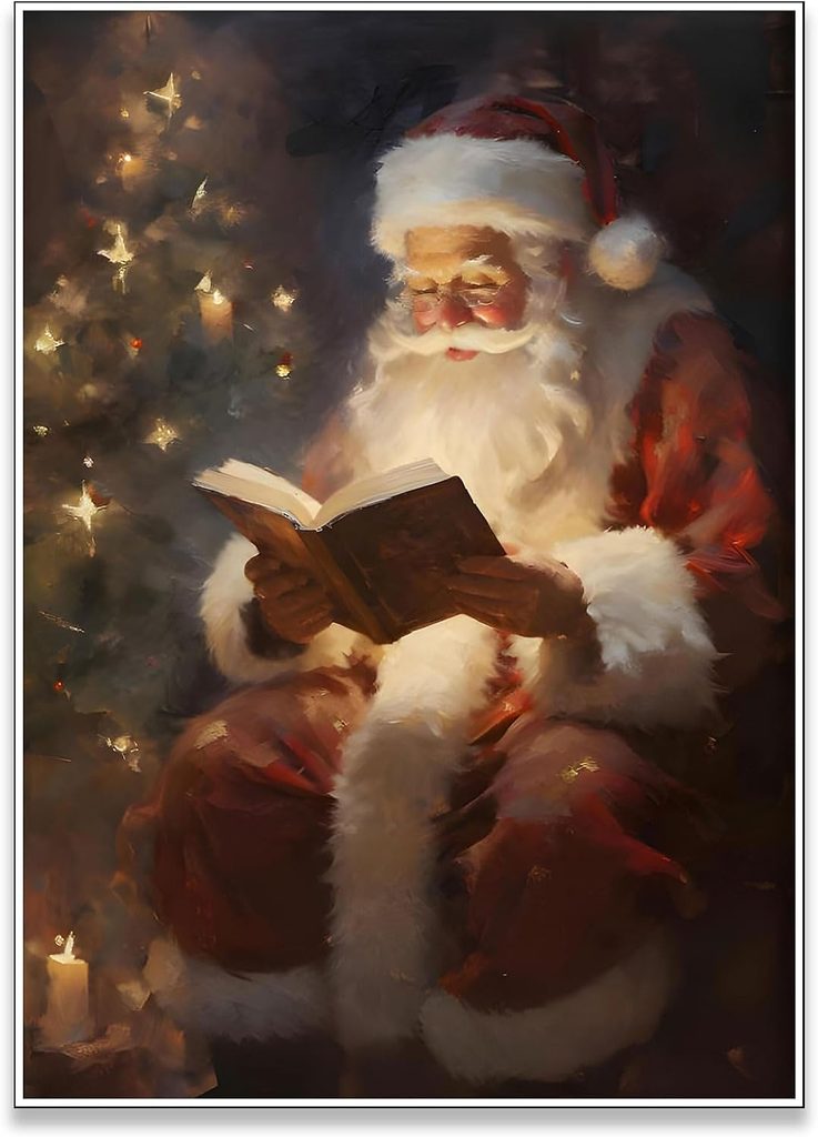 Ecqizer Christmas Canvas Wall Art