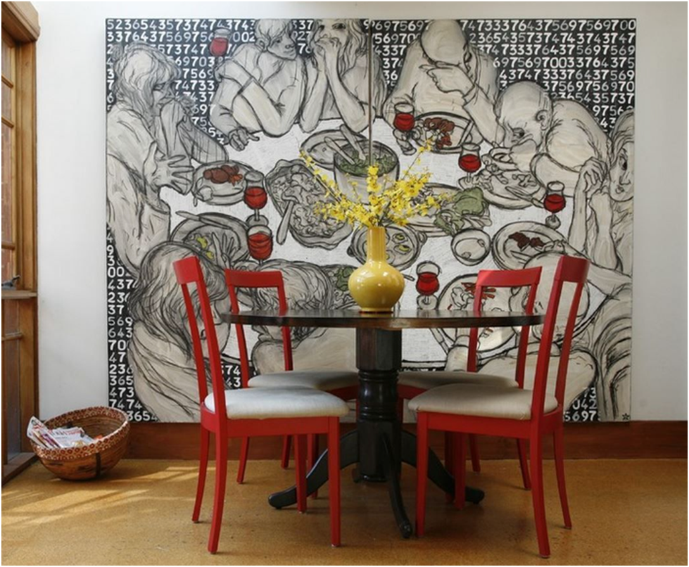Dining Room Wall Decor With Wallpaper