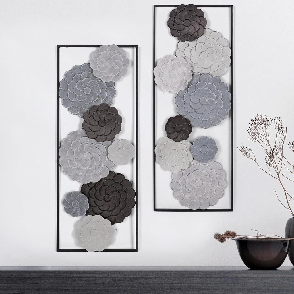 Oakrain 2 PCS Metal Wall Art