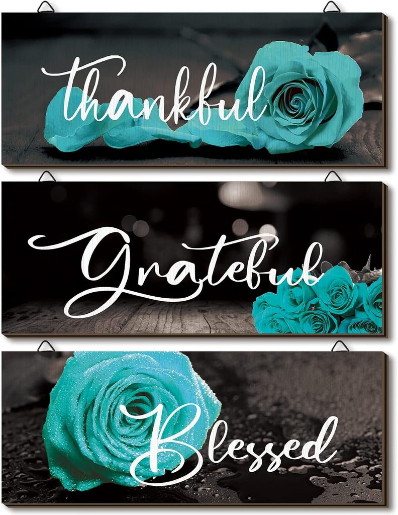 Wooden Inspirational Sign Set of 3 Wall Decor