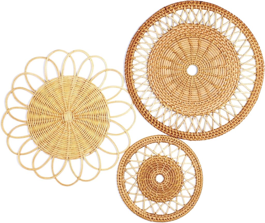 Flat Woven Hanging Rattan Wall Decoration