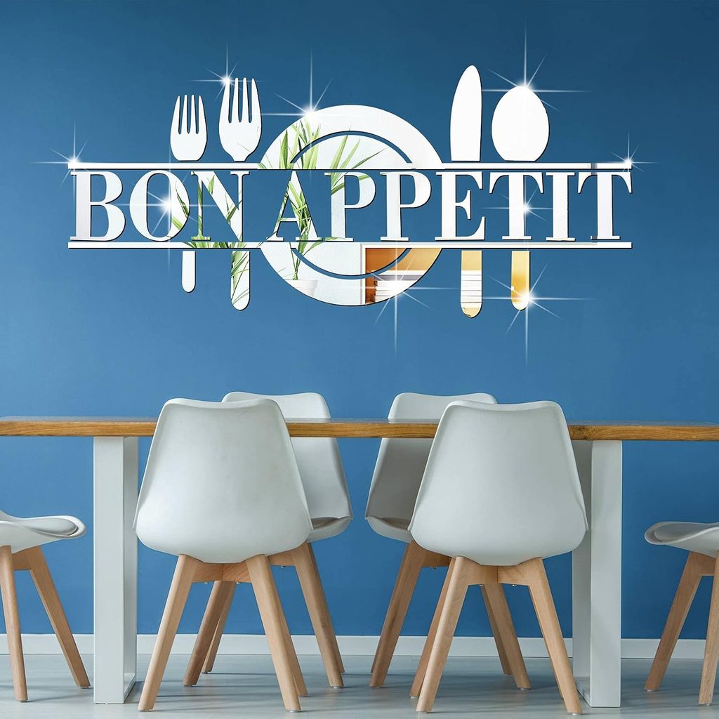 Mirror Wall Sticker for Restaurant