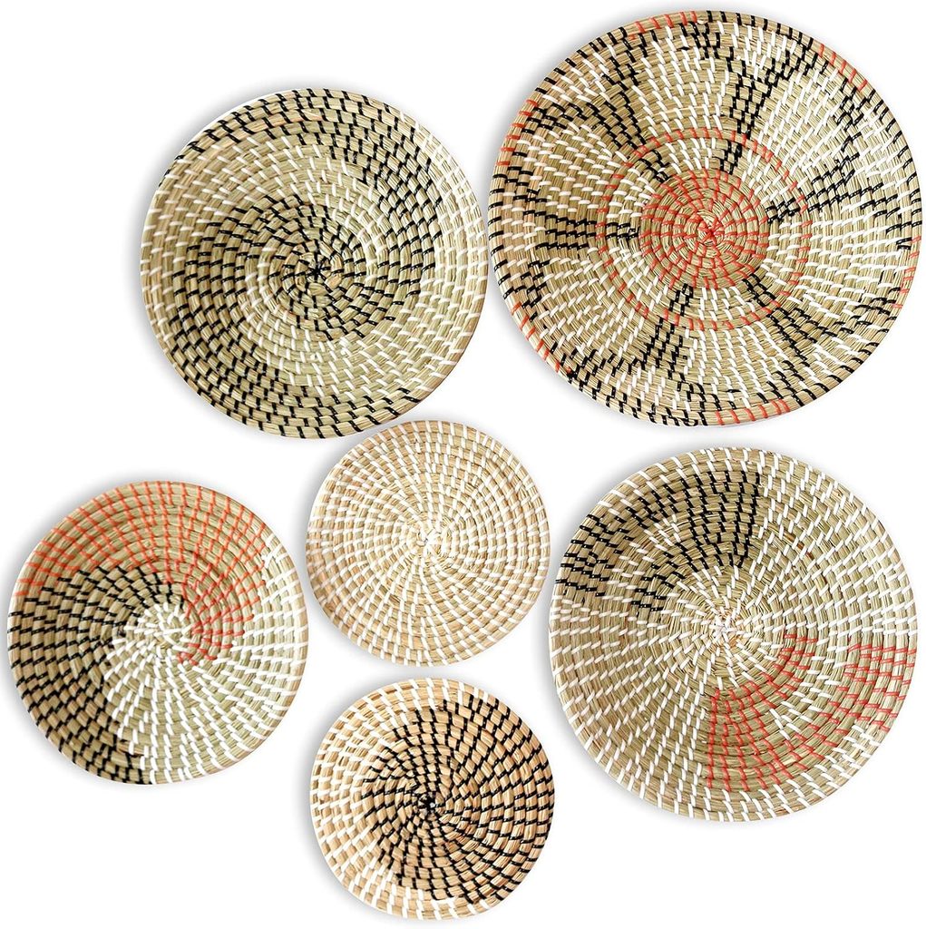 Seagrass Wicker Baskets Boho Rattan Wall Decor