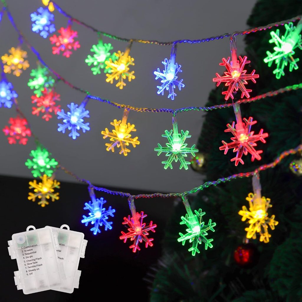 Snowflakes Light Up Christmas Wall Decor