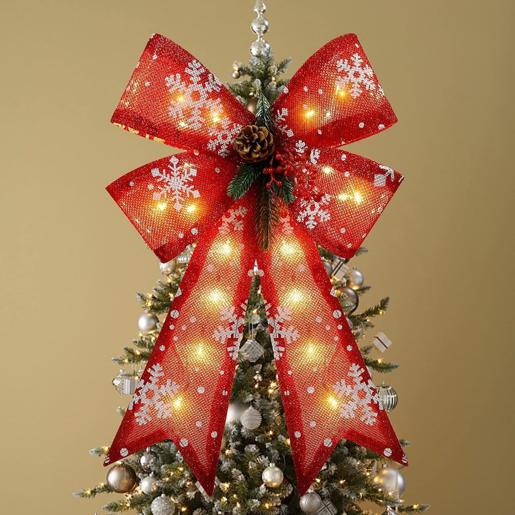 Decorative Bows Lighted Up for Wall