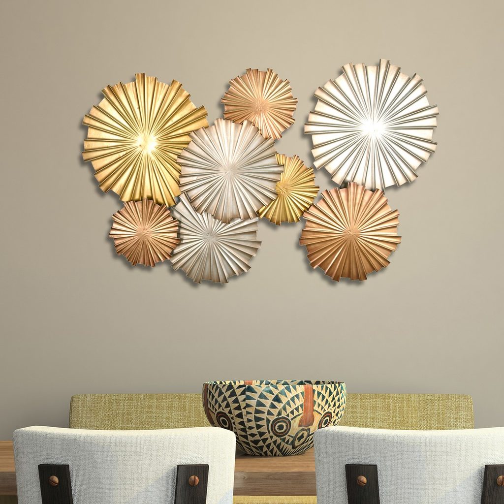 Circular Sunburst Metal Wall Decor