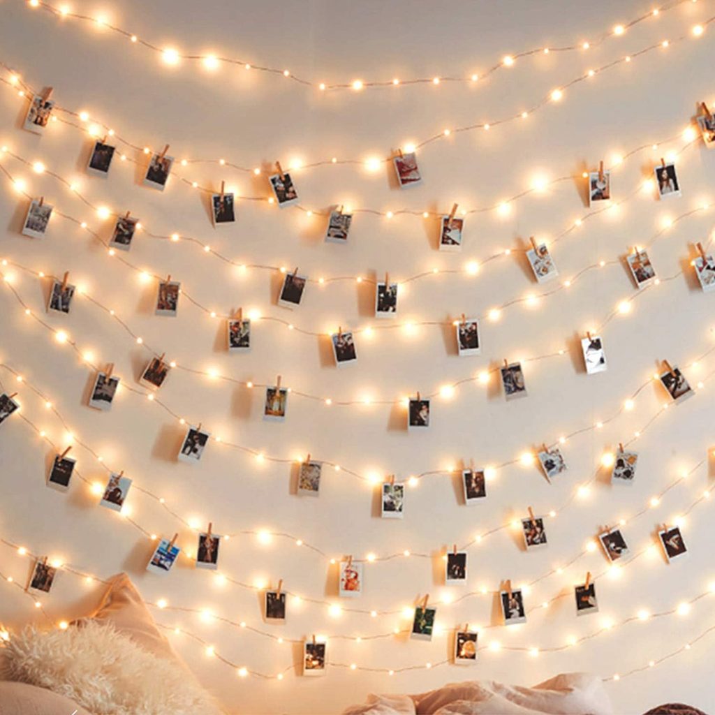 Photo Clip String Lights Christmas Wall Decor