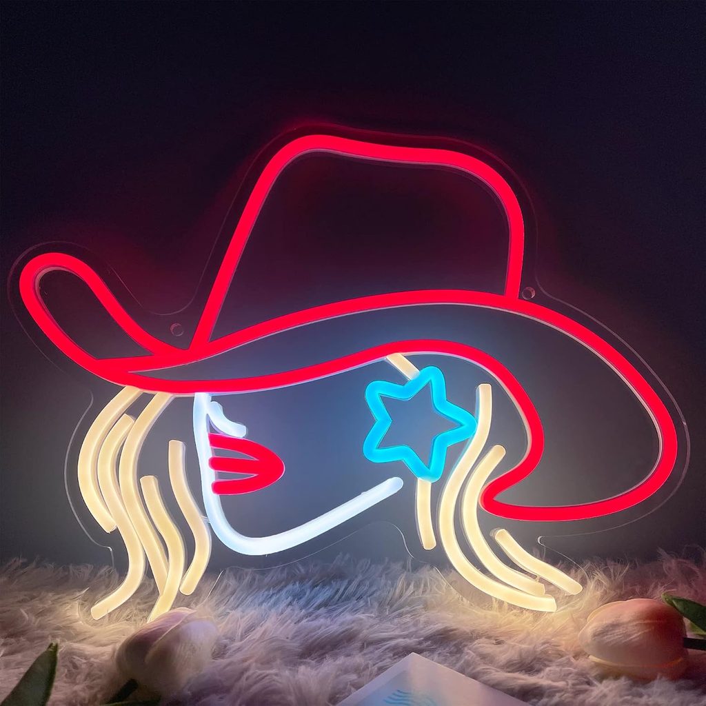 Abooly Cowgirl LED Neon Sign Wall Decor