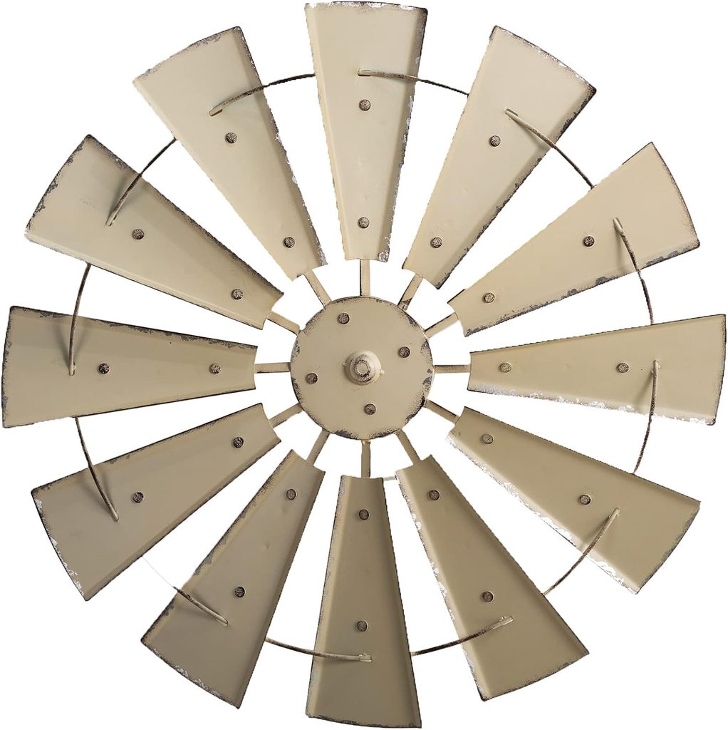 Galvanized Metal Rustic Windmill Wall Decor