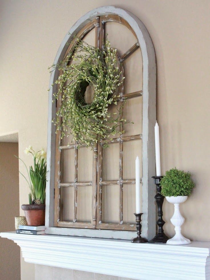 Floral Window Frame Wall Decor