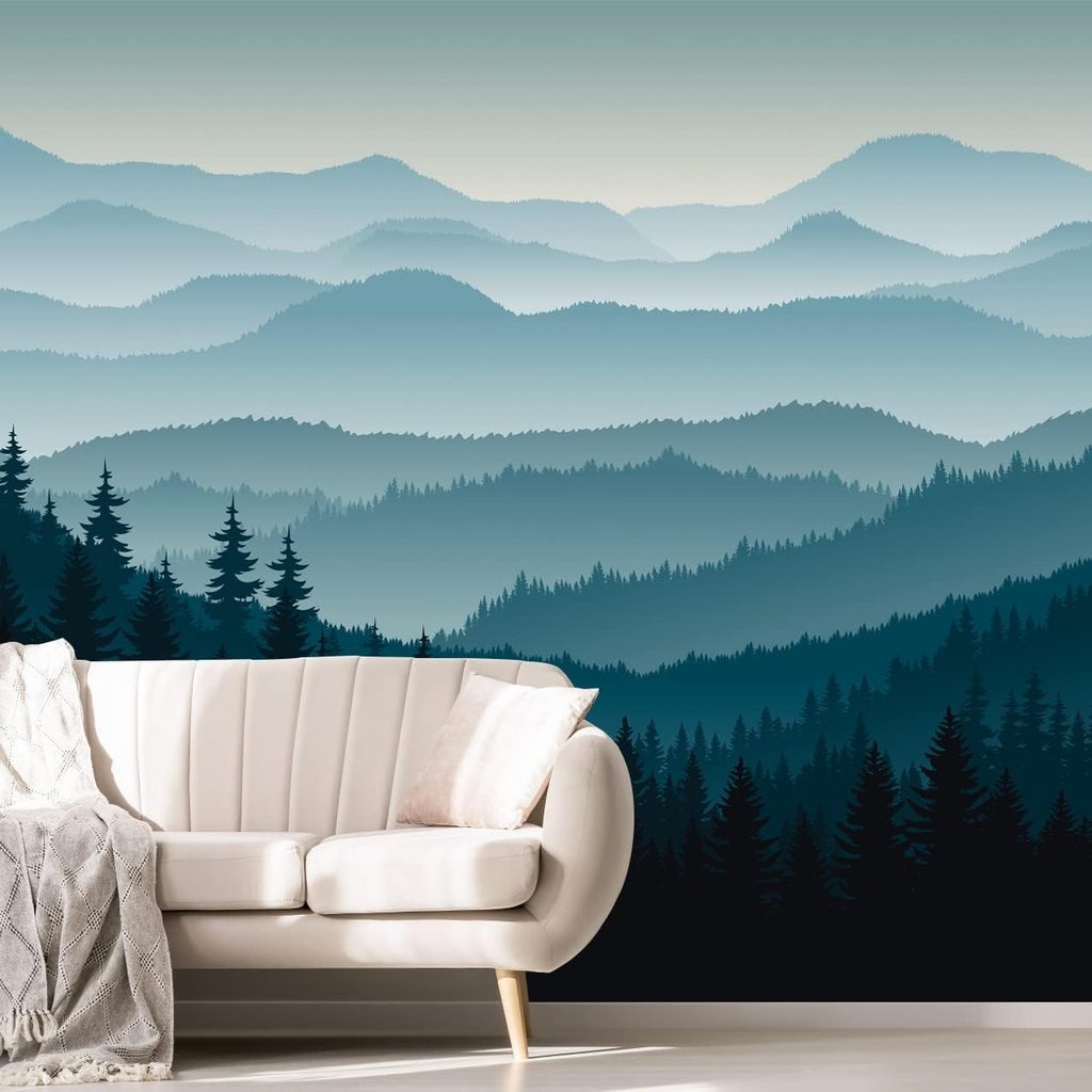 Watercolor Forest Peel and Stick Wallpaper