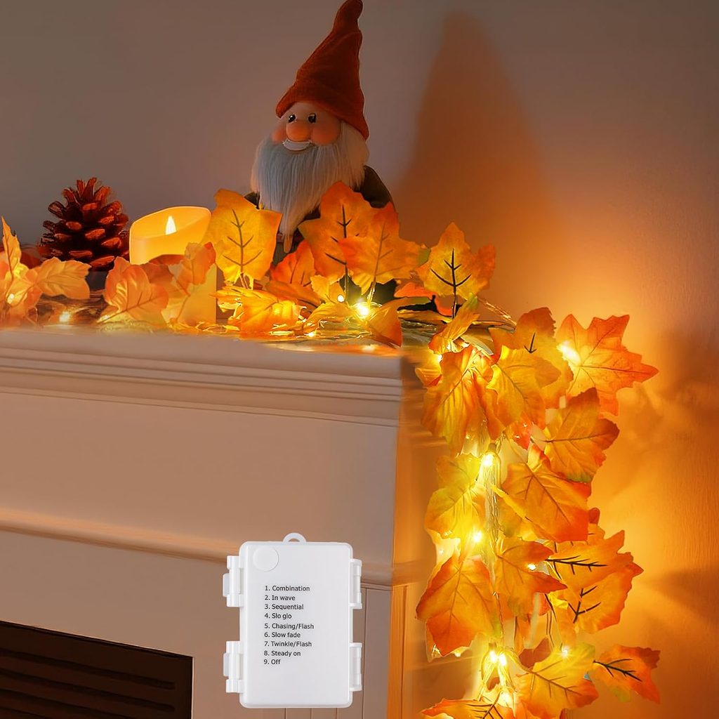 Maple Leaf Garland Thanksgiving Decorations Wall