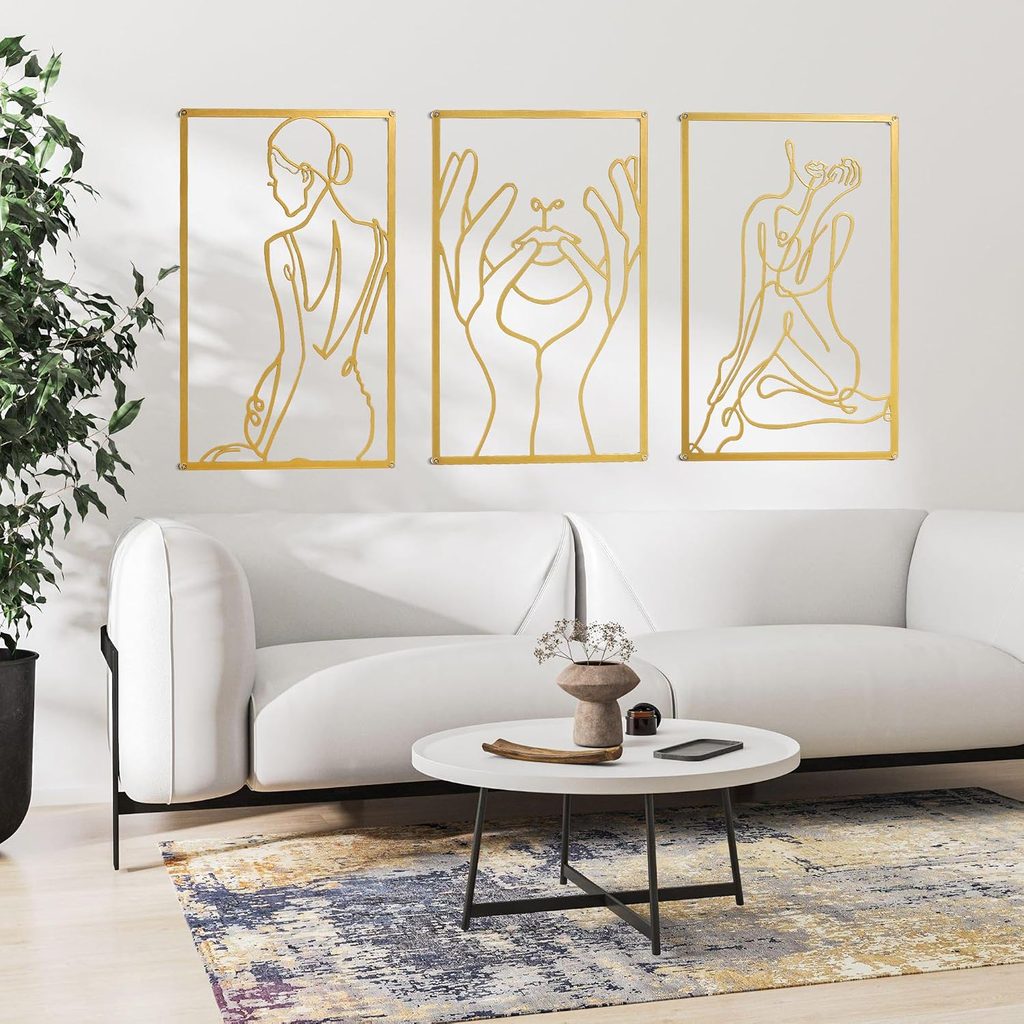 EIFGNTG Gold Metal Wall Art