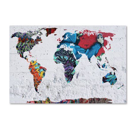 Graffiti Map Wall Art