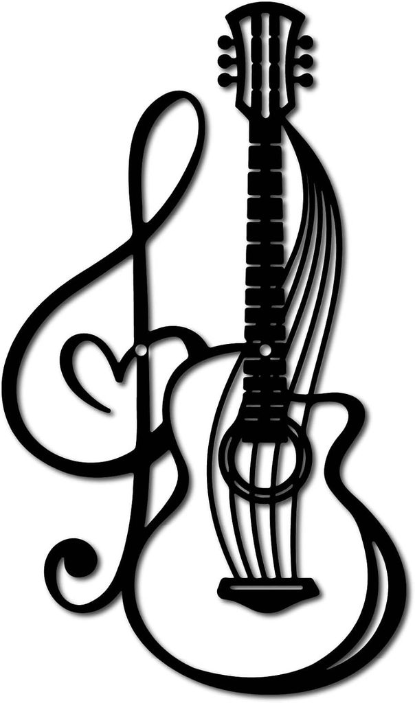 Laser-Cut Guitar Wall Sculpture